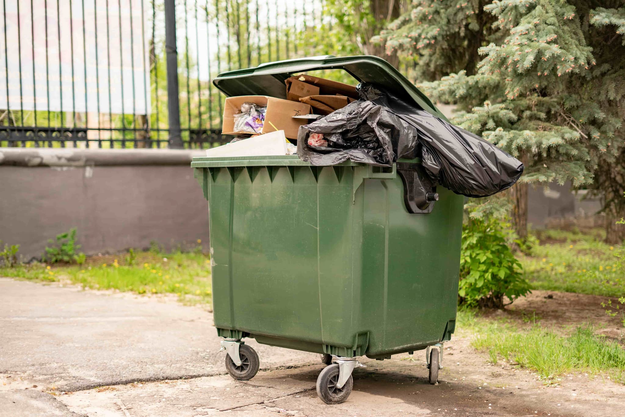 dumpsters-being-full-with-garbage-in-a-city-dumps